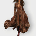 Alorae | Vintage A-Line Velvet Maxi Dress