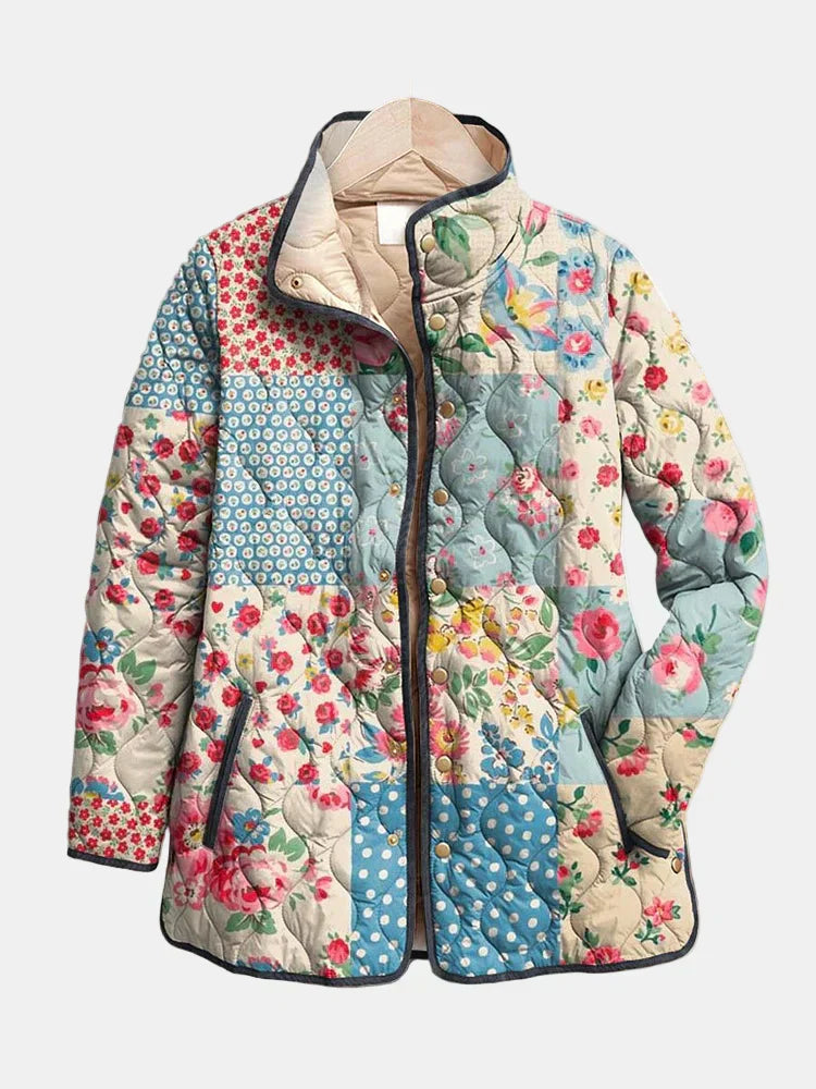 Liora - Charming Floral Quilted Jacket