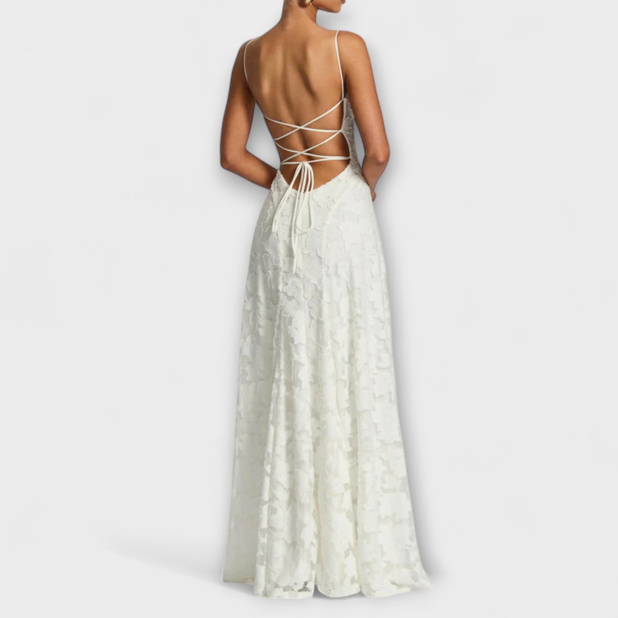Emberly - Elegant Jacquard Maxi Dress