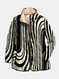 Soraya - Casual Quilted Jacket with Abstract Geometric Design