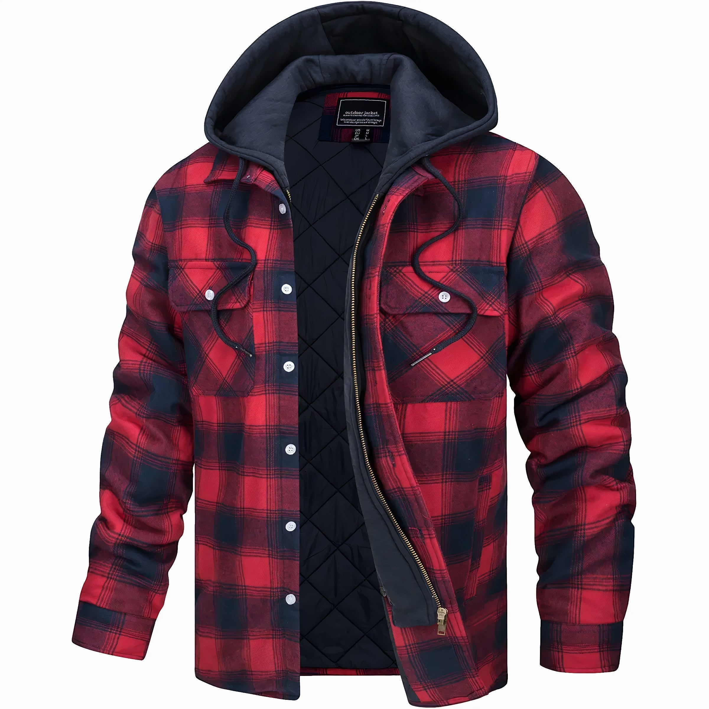 Eloy™ | Men's Jacket with a Plaid Print & Modern Style